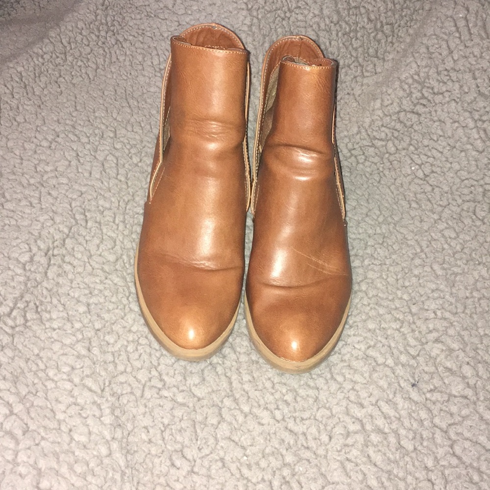 Tan booties